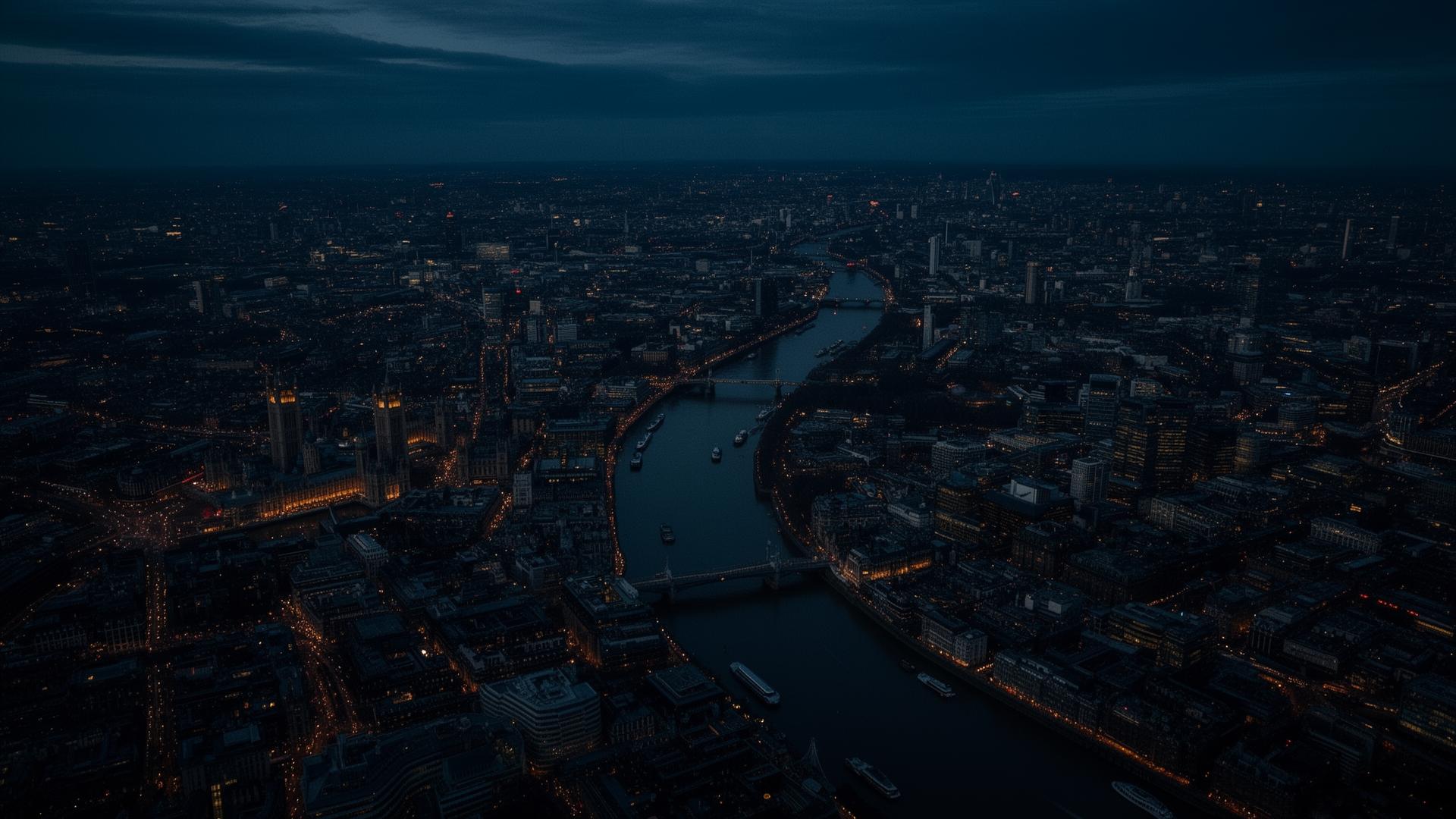 London at twilight